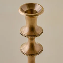 VND8550 FINE ARTS AND CRAFTS Adler Antiqued Brass Etched Taper Holder