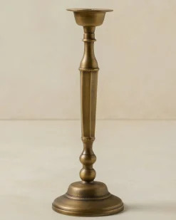 VND8923 HOME DÉCOR Anna Antique Brass Taper Holder