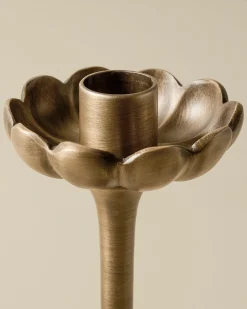 VND8923 HOME DÉCOR Anna Antique Brass Taper Holder