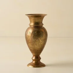 VND7372 ACUBE KRAFT PVT LTD Anna Antiqued Solid Brass Vase