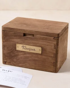 VND6622 ARVIND EXPO-CRAFTS Antiqued Wood Recipe Box
