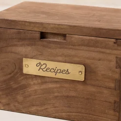 VND6622 ARVIND EXPO-CRAFTS Antiqued Wood Recipe Box