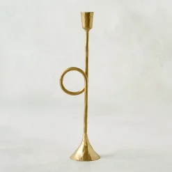 VND0164 Creative Co-op Inc Antique Inspired Trumpet Taper Holder