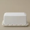 VND7817 FOXSTONE DEVELOPMENT CO.,LTD Antique White Margaret Butter Dish