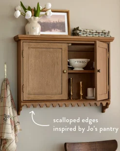 VND8329 Craftmachine India Pvt Ltd Archie Scalloped Wood Wall Cabinet