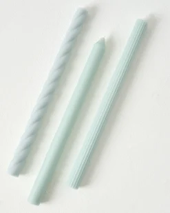 VND2713 Illume Assorted Light Blue Taper Candle Set