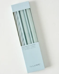 VND2713 Illume Assorted Light Blue Taper Candle Set