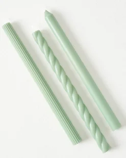VND2713 Illume Assorted Sage Green Taper Candle Set