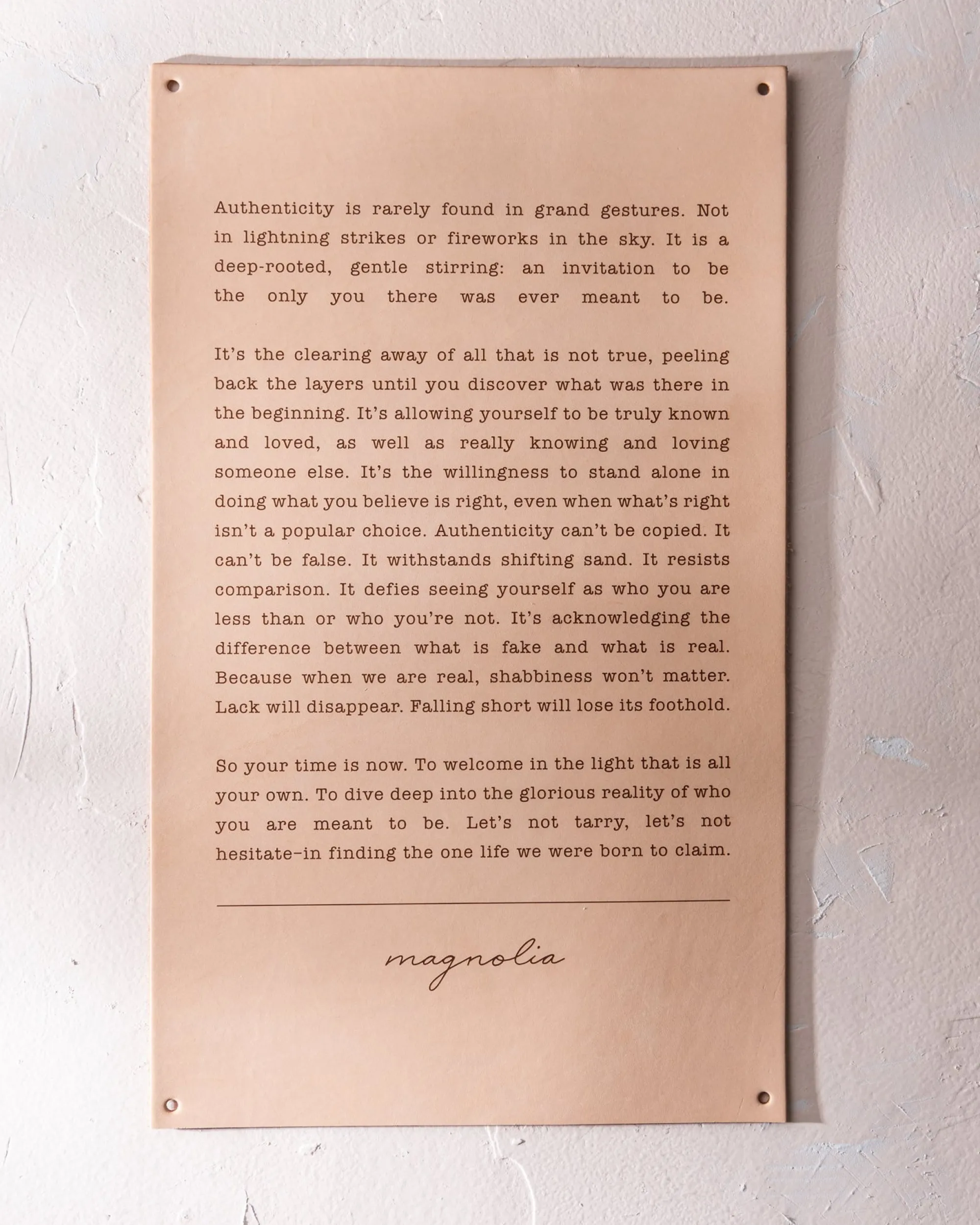 VND3296 Labworx Core, LLC Authenticity Leather Sign