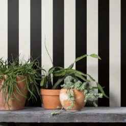 VND2730 York Wallcoverings Awning Stripe Wallpaper