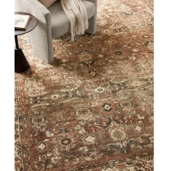 VND0086 Loloi Inc Banks Brick Ivory Rug