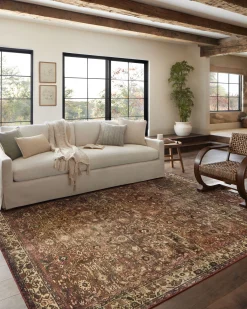 VND0086 Loloi Inc Banks Brick Ivory Rug