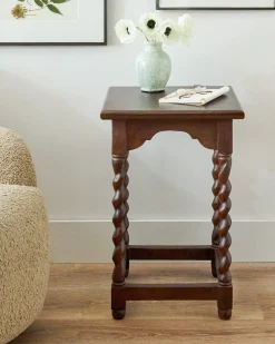 VND7974 Guru Creations Barley Twist Accent Table