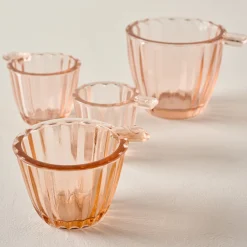 VND6967 S Gopal Overseas Blush Glass Measuring Cup Set