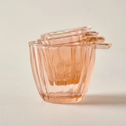 VND6967 S Gopal Overseas Blush Glass Measuring Cup Set