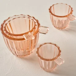 VND6967 S Gopal Overseas Blush Glass Measuring Cup Set