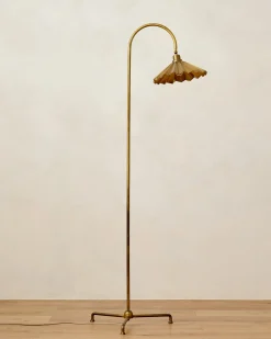 VND8010 Decodesign Interior Brass Pleat Floor Lamp