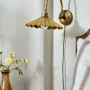 VND8010 Decodesign Interior Brass Pleat Plug-in Sconce