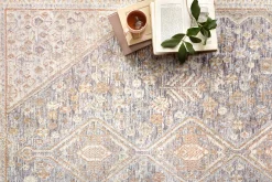 VND0086 Loloi Inc Carlisle Blue Ivory Rug
