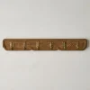 VND8551 MANI ART Caroline Carved Wood and Brass Hook Rack