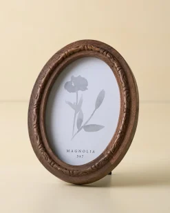 VND8122 R R INDUSTRIES Caroline Carved Wood Oval Photo Frame