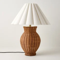 VND6475 StyleCraft Home Collection Cassandra Rattan Table Lamp