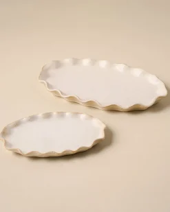 VND6562 Chaozhou Highland Crafts Company Ltd Ceramic Ruffled Tray
