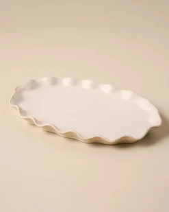 VND6562 Chaozhou Highland Crafts Company Ltd Ceramic Ruffled Tray