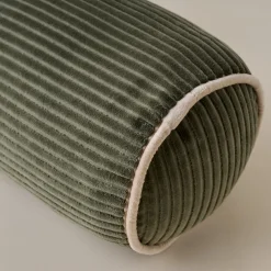 VND6843 KARUR GOLDLINE EXPORTS LLP Channeled Velvet Bolster Pillow