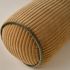 VND6843 KARUR GOLDLINE EXPORTS LLP Channeled Velvet Bolster Pillow