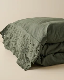 VND8328 FA HOME AND APPAREL PVT LTD Clara Eyelet Flange Duvet Cover
