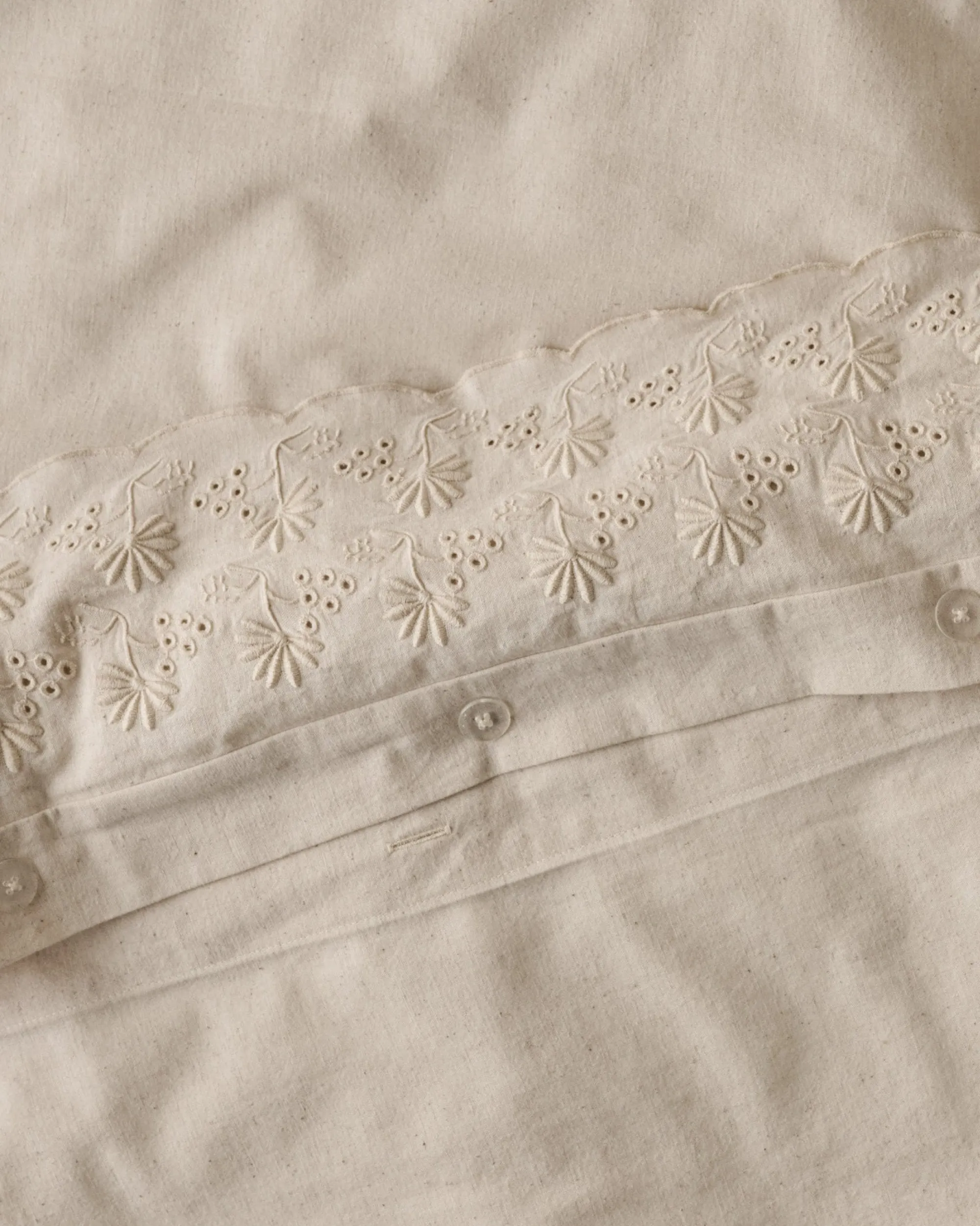 VND8328 FA HOME AND APPAREL PVT LTD Clara Eyelet Flange Duvet Cover