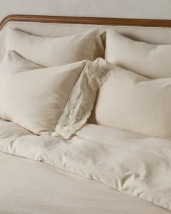 VND8328 FA HOME AND APPAREL PVT LTD Clara Eyelet Flange Duvet Cover