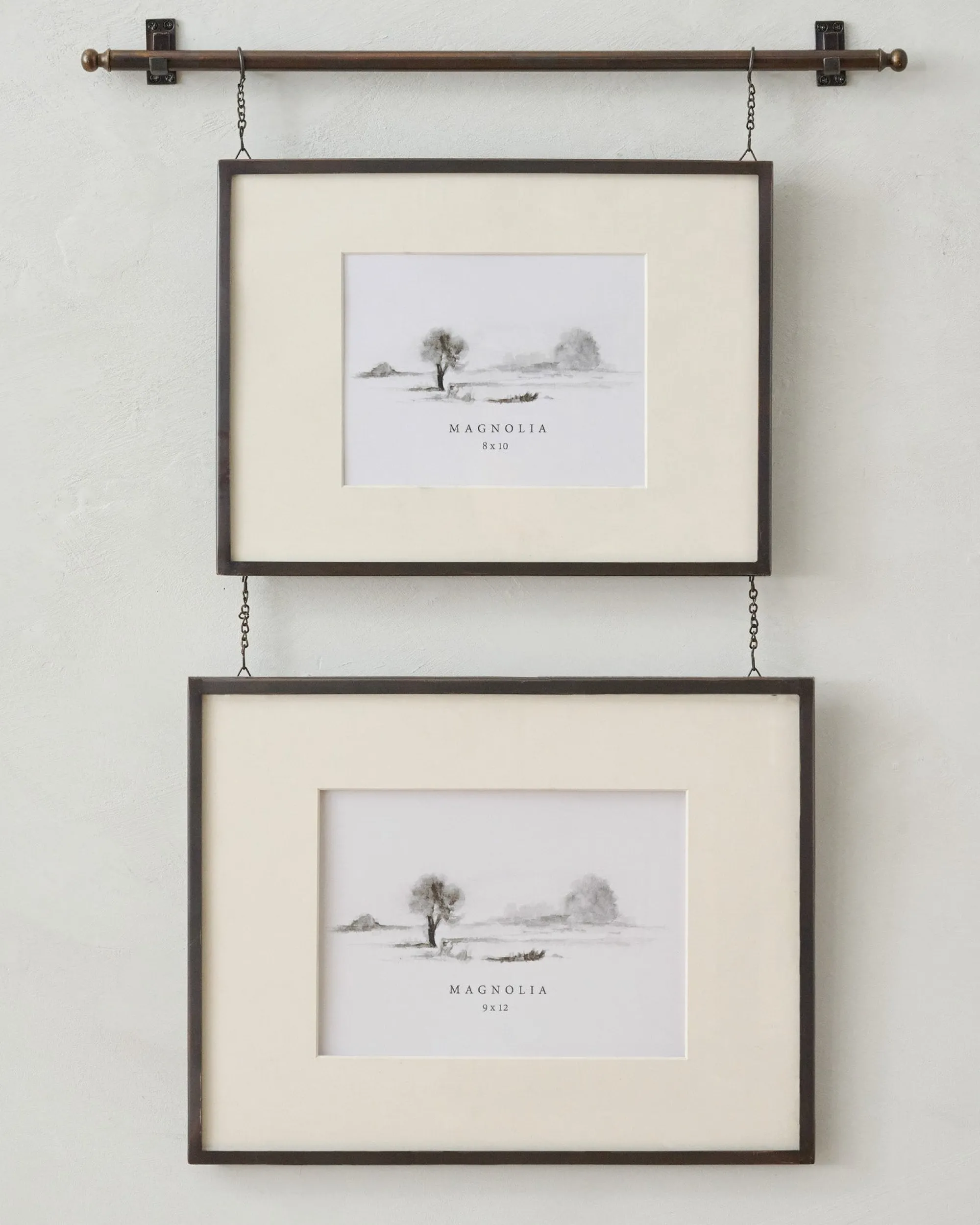 VND7372 ACUBE KRAFT PVT LTD Colleen Antique Bronze Rail Double Picture Frame