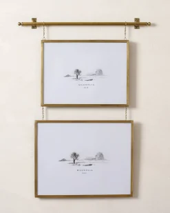 VND8957 ORNATE EXIM HOME PVT LTD Colleen Brass Rail Double Picture Frame