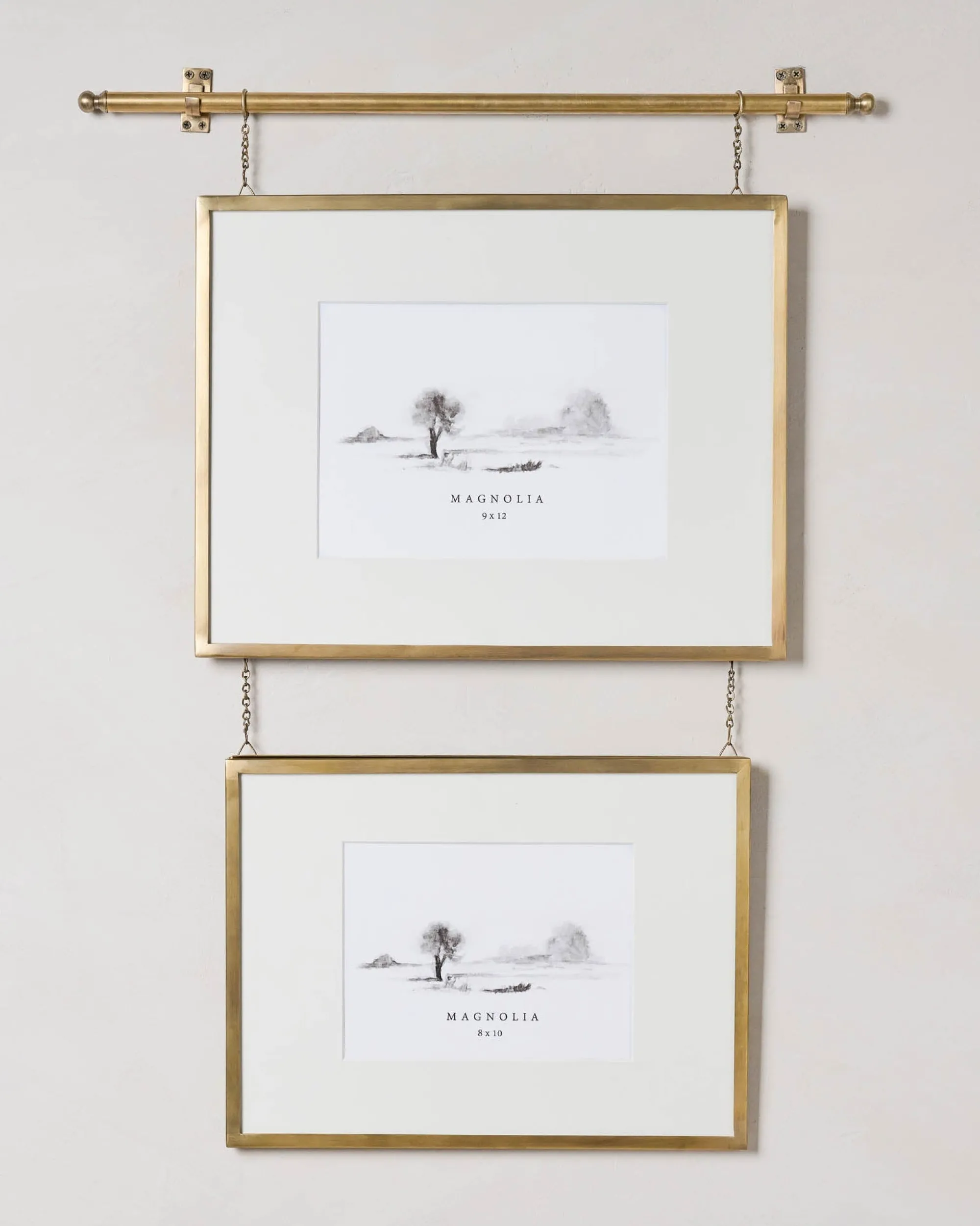 VND8957 ORNATE EXIM HOME PVT LTD Colleen Brass Rail Double Picture Frame