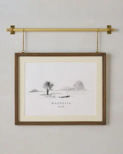 VND8122 R R INDUSTRIES Colleen Wood and Brass Rail Picture Frame