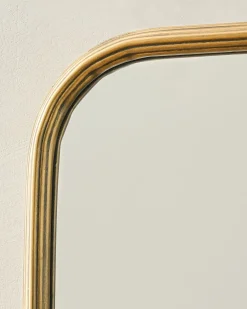 VND6561 FUJIAN BESTBUY ARTS&CRAFTS CO.,LTD. Collin Ribbed Brass Mantel Mirror