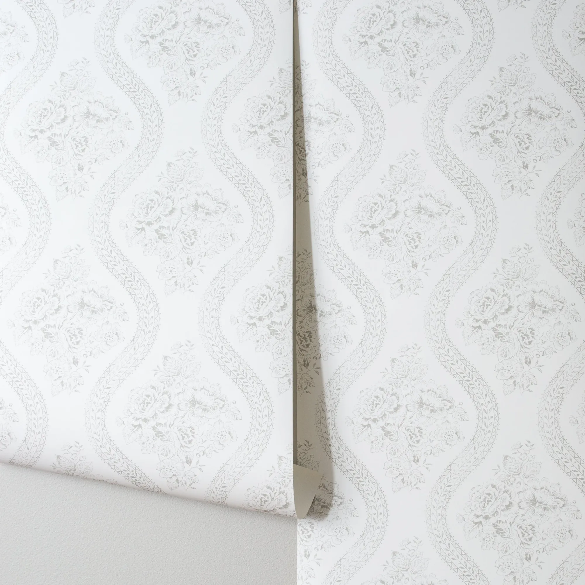 VND2730 York Wallcoverings Coverlet Floral Wallpaper