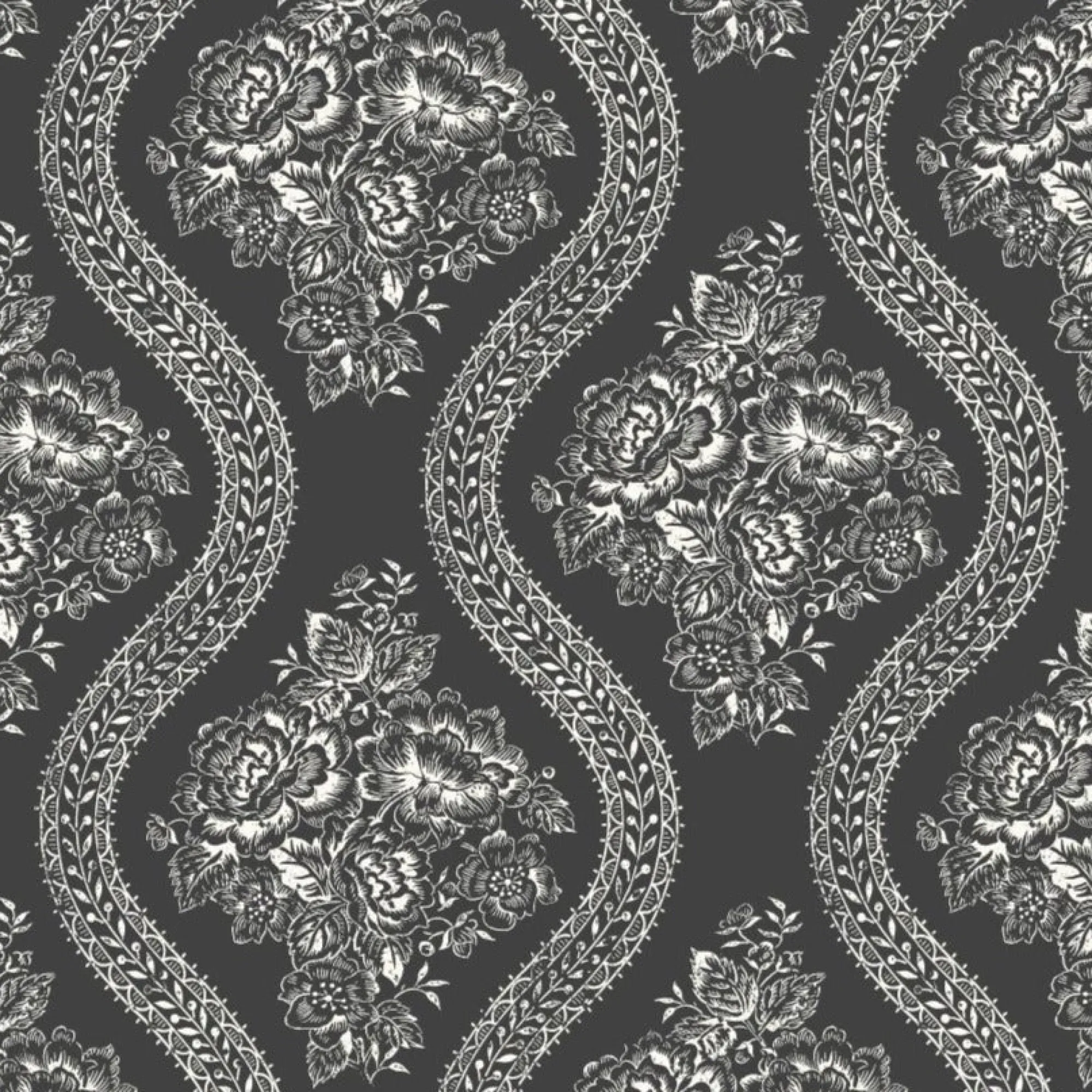 VND2730 York Wallcoverings Coverlet Floral Wallpaper