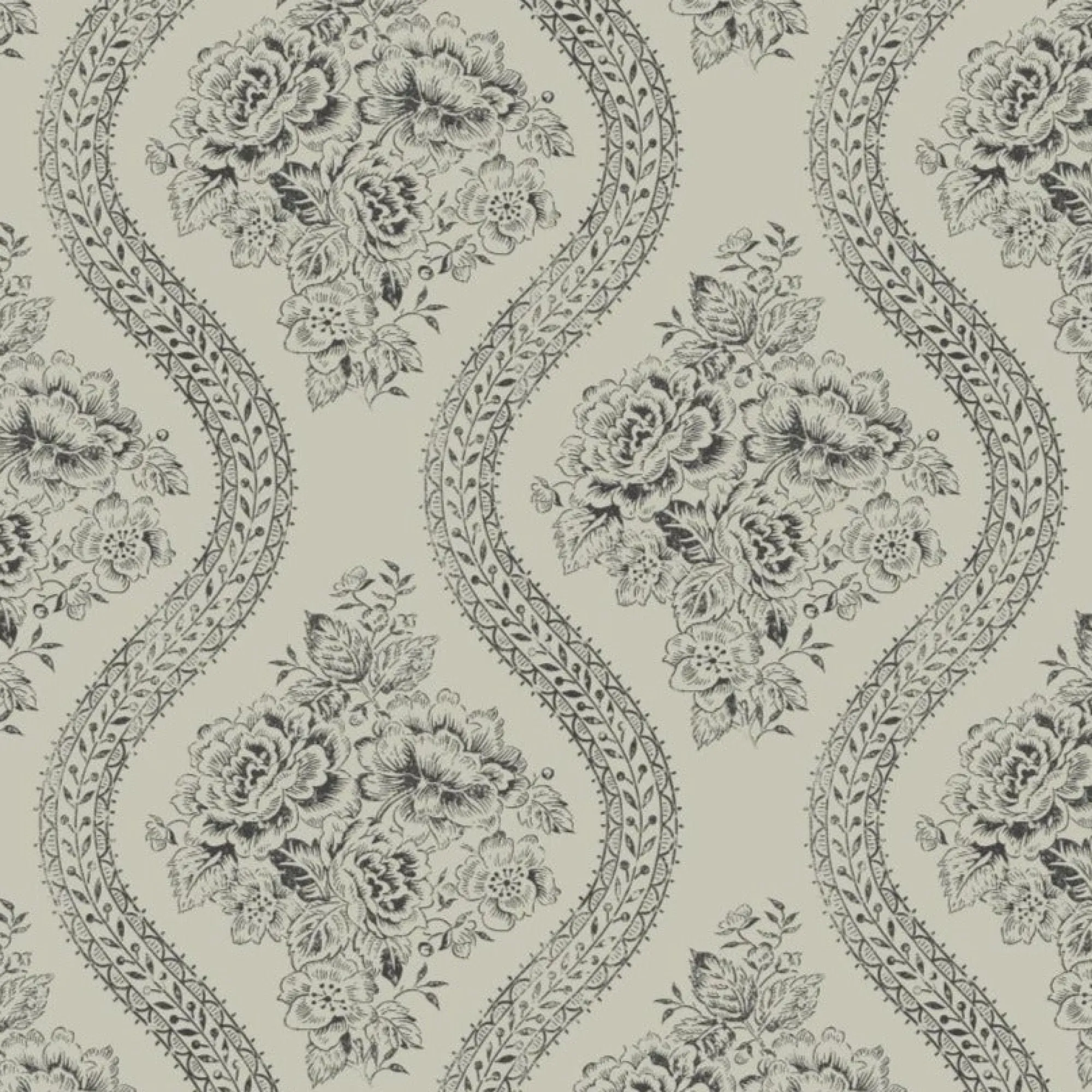 VND2730 York Wallcoverings Coverlet Floral Wallpaper