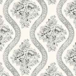 VND2730 York Wallcoverings Coverlet Floral Wallpaper