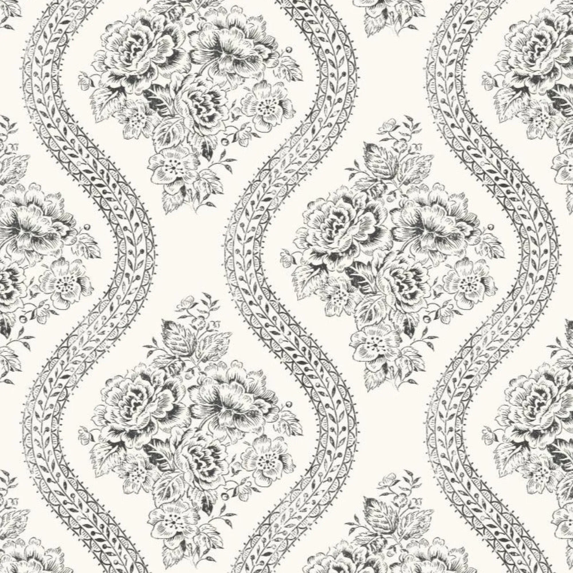 VND2730 York Wallcoverings Coverlet Floral Wallpaper