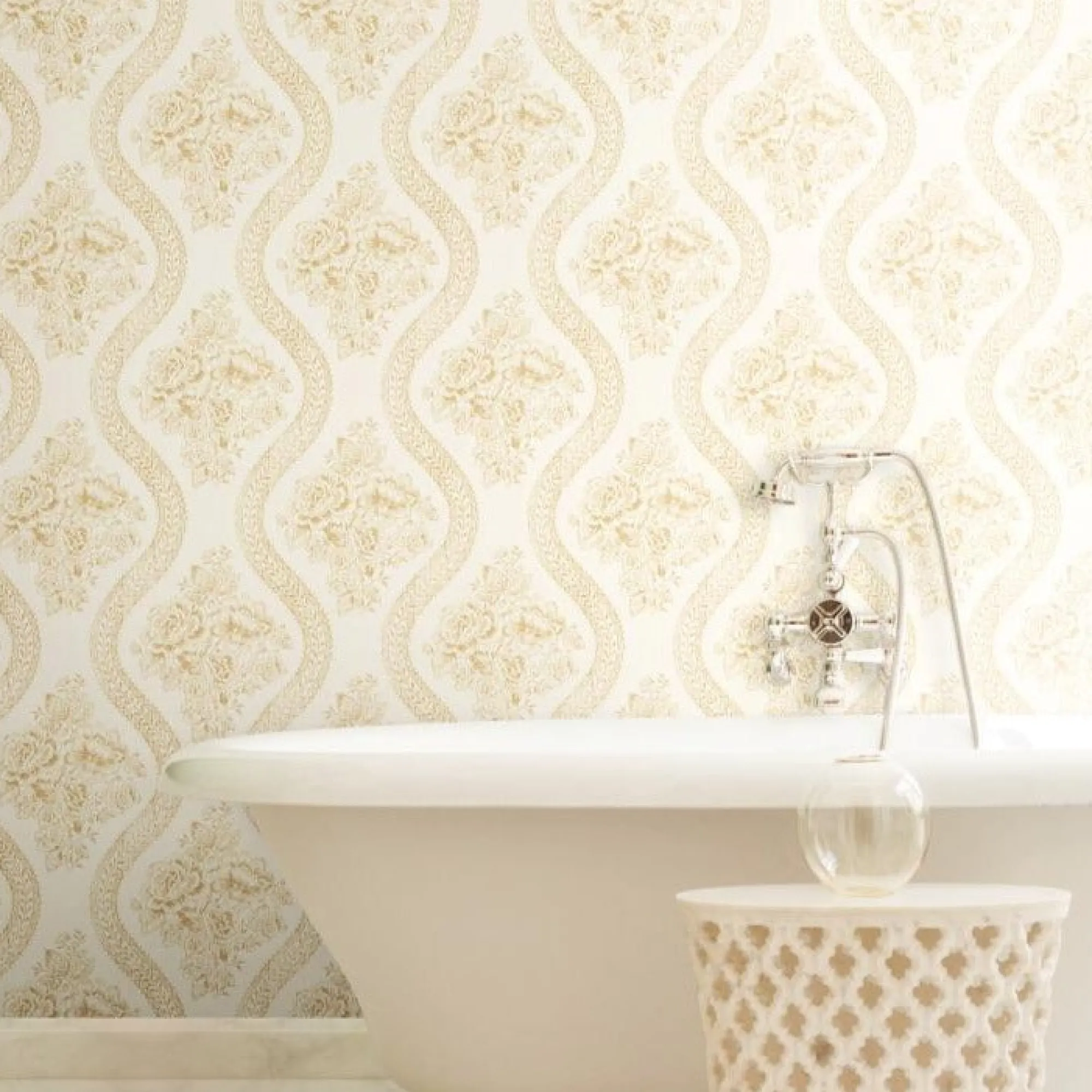 VND2730 York Wallcoverings Coverlet Floral Wallpaper
