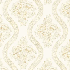 VND2730 York Wallcoverings Coverlet Floral Wallpaper