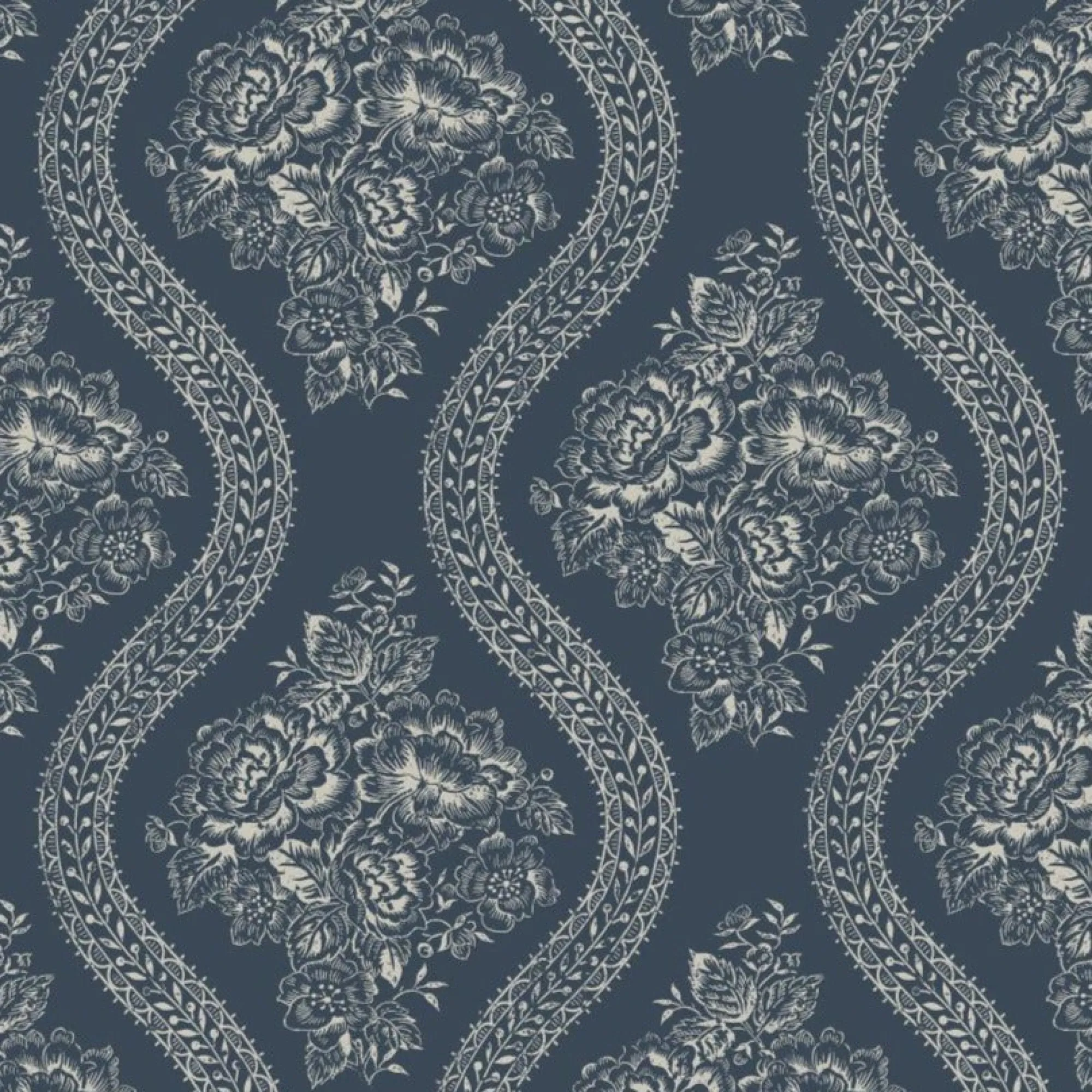 VND2730 York Wallcoverings Coverlet Floral Wallpaper