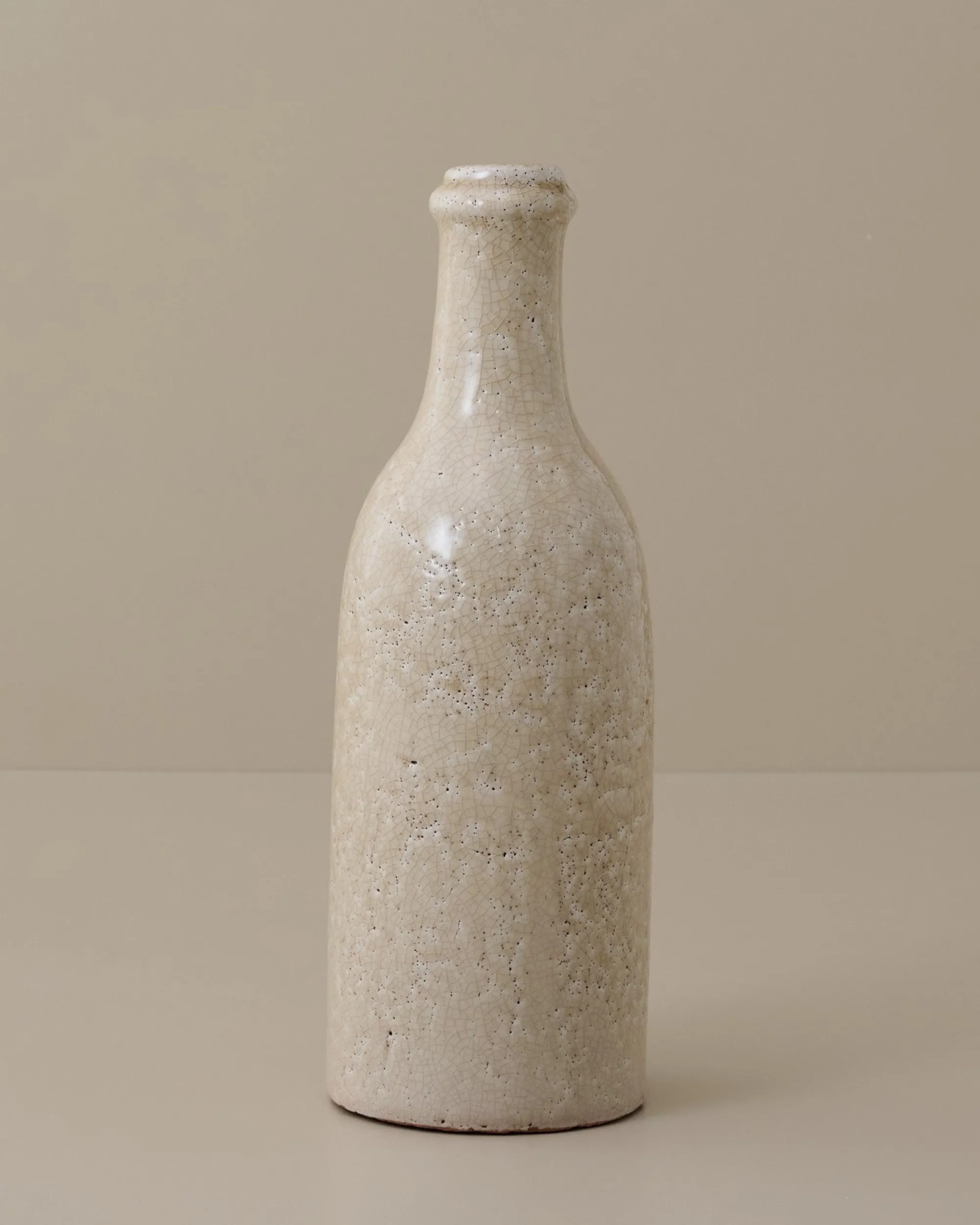 VND0092 Melrose International, LLC Cream Crackle Bottle Vase
