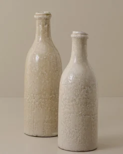 VND0092 Melrose International, LLC Cream Crackle Bottle Vase