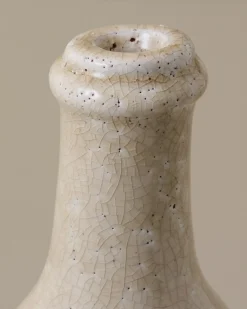 VND0092 Melrose International, LLC Cream Crackle Bottle Vase