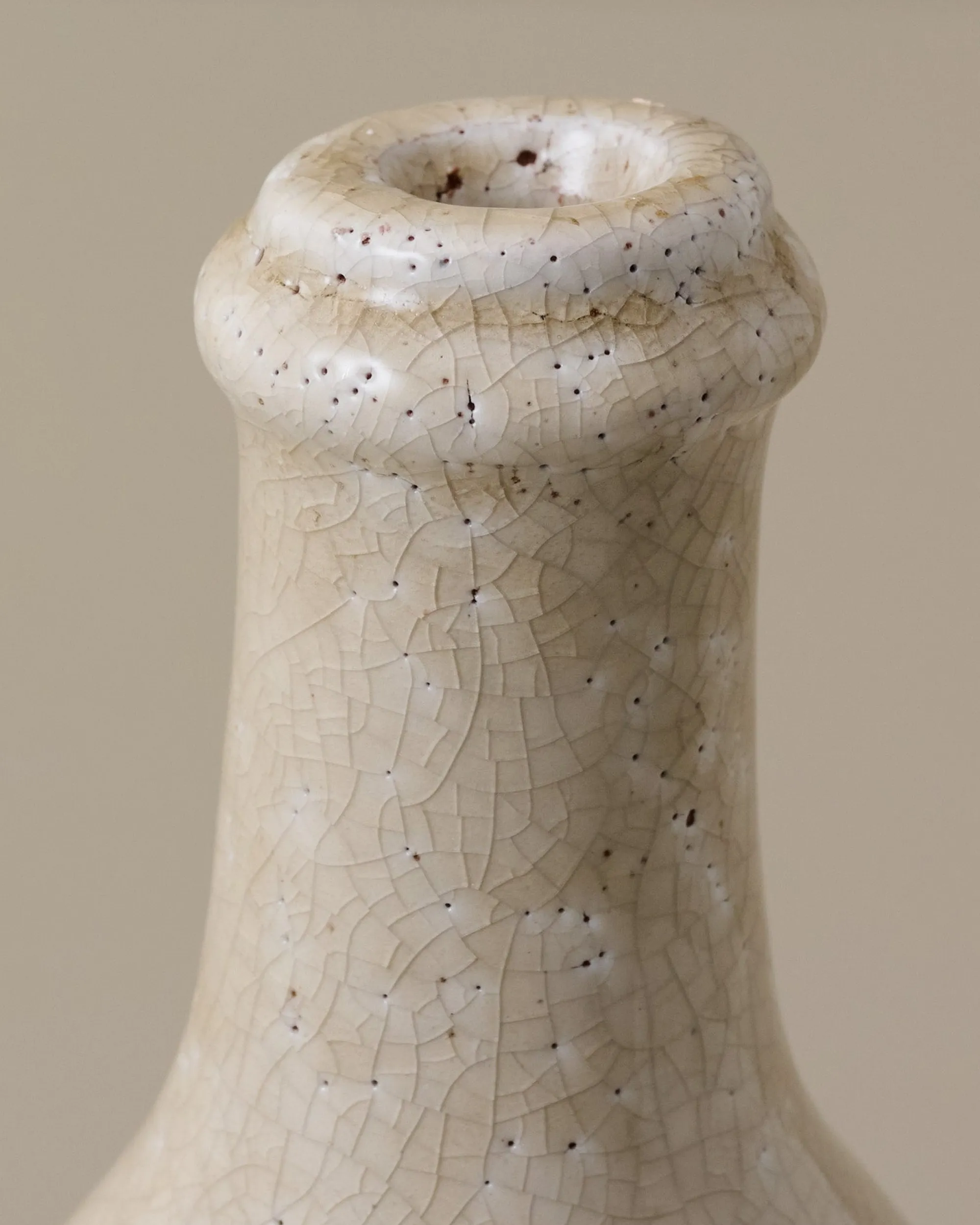 VND0092 Melrose International, LLC Cream Crackle Bottle Vase